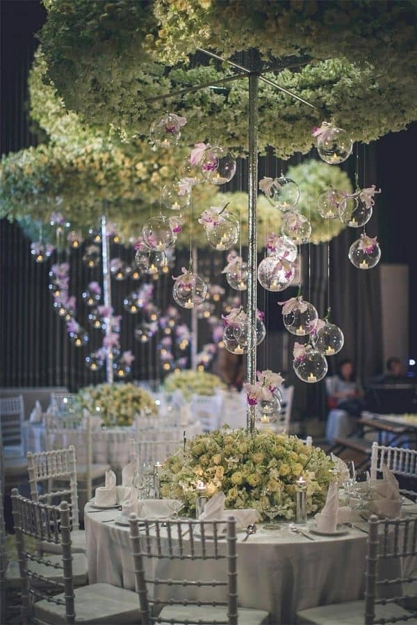 terrarium wedding centerpiece hanging