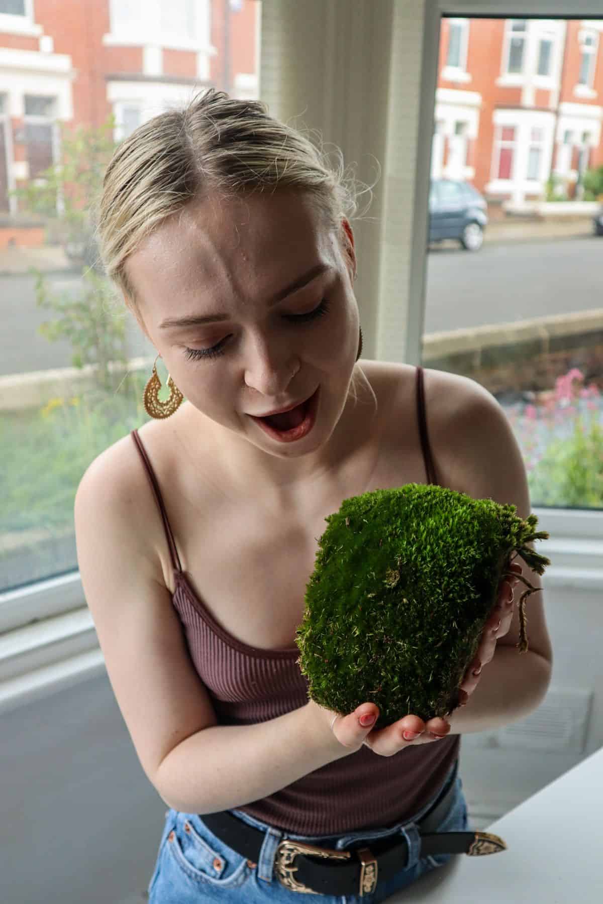 cushion moss chunk for a terrarium