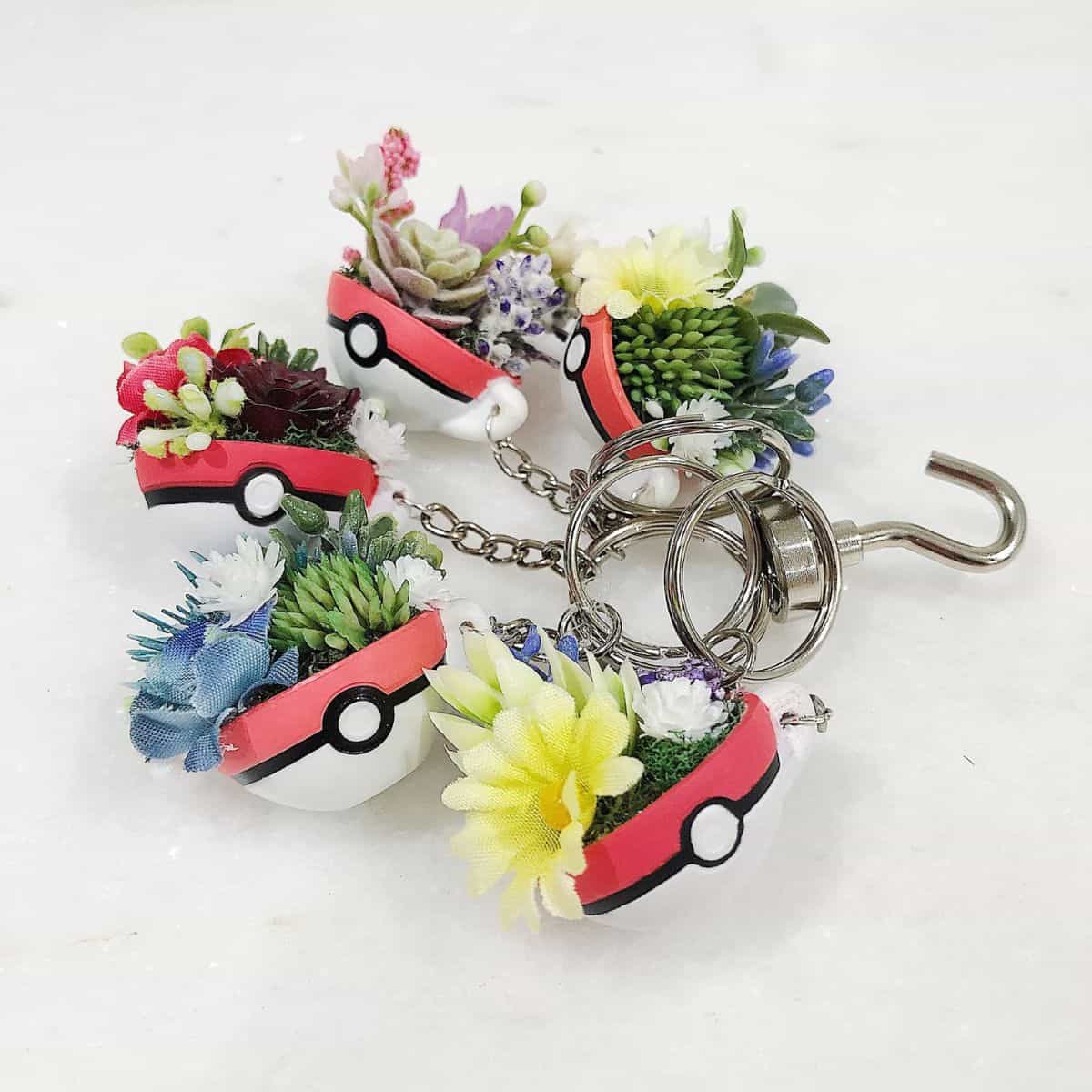 Pokeball keychain by WhySoCilious on Etsy