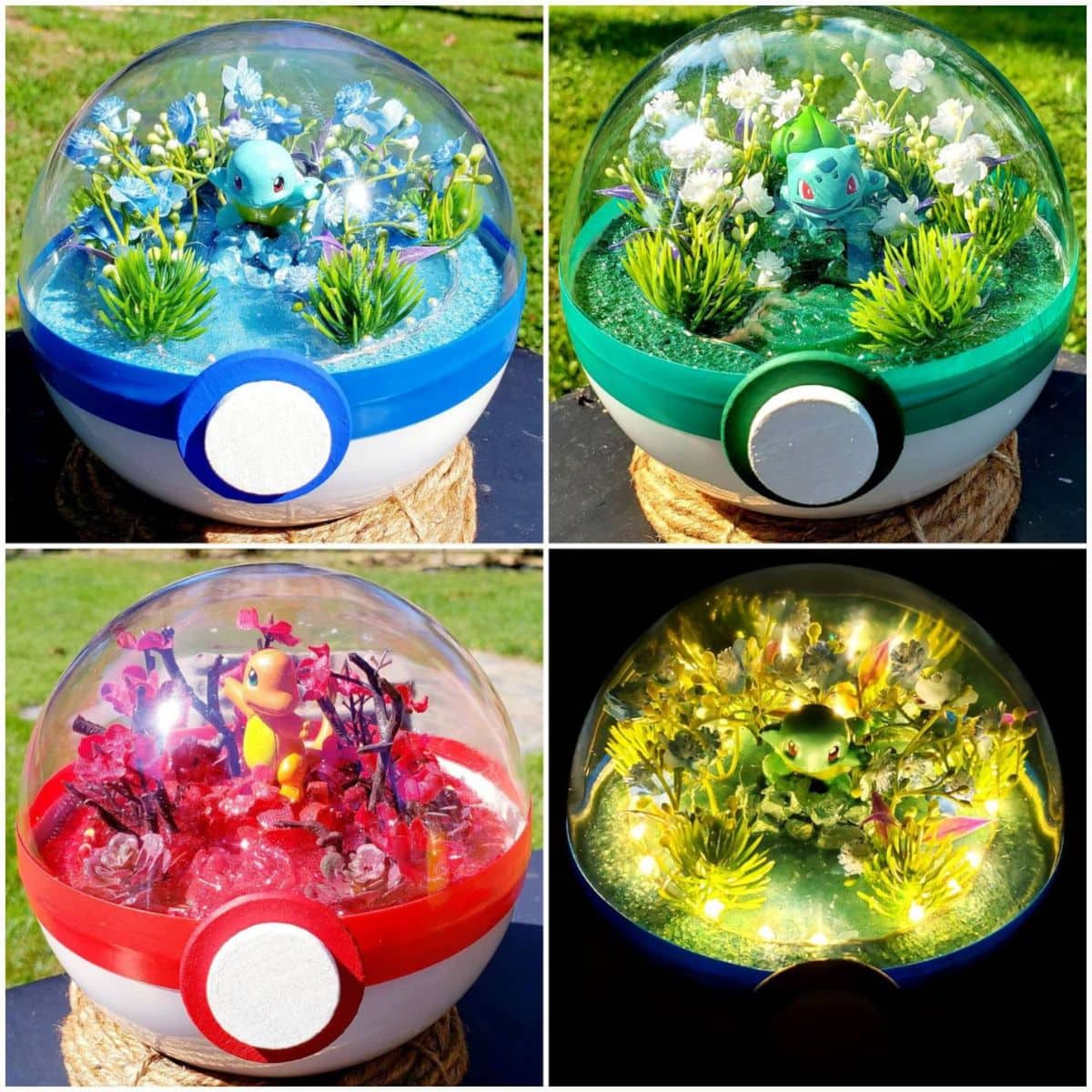 Pokeball terrarium by PocketWorlds on Etsy