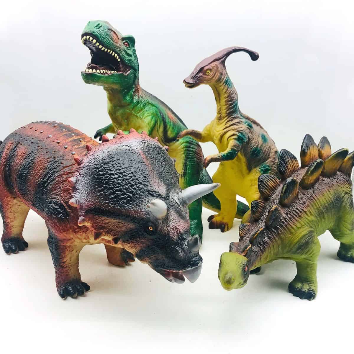 Selection of dinosaur figurine toys